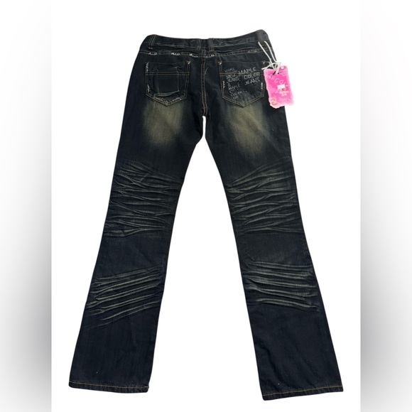 Ying Qi Women's Dark Blue Black Jeans - Picture 2 of 6